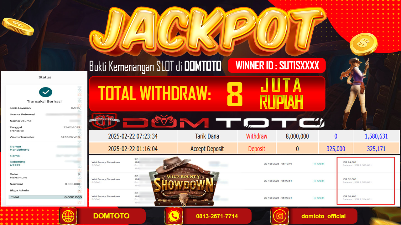 JACKPOT SLOT WILD BOUNTY SHOWDOWN  22 FEBRUARI 2025